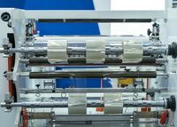 Laminating and rewinding kind of protective film machine with clamping rollers automatic edge banding